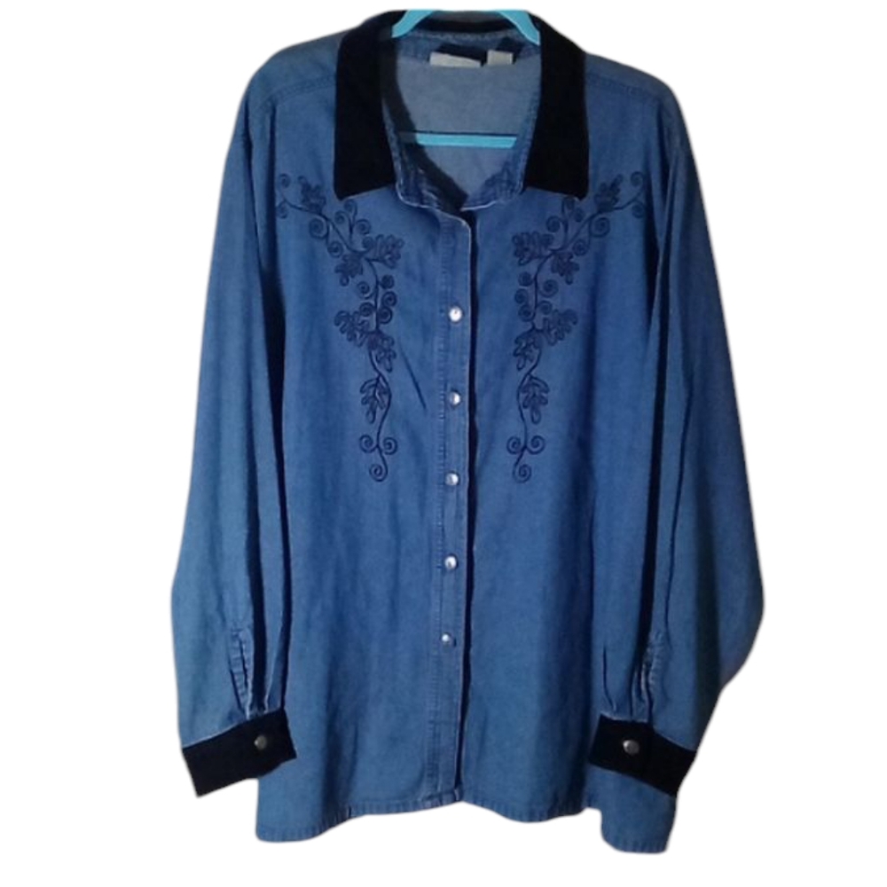 Khaki Rose Vintage Button Down Shirt